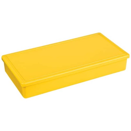 BOX PLASTIC YELLOW 8"L X 4"W