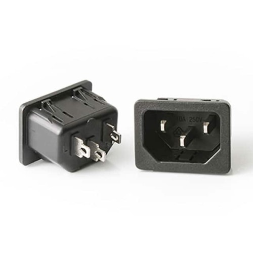 IEC 60320 C14 SNAP IN INLET 1.5