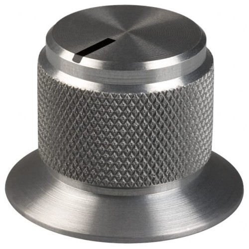 KNOB KNURLED W/SKRT 0.125" METAL