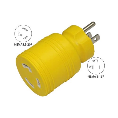 15 TO 20-AMP LOCKING ADAPTER W/N