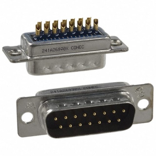 CONN D-SUB PLUG 15POS SLDR CUP