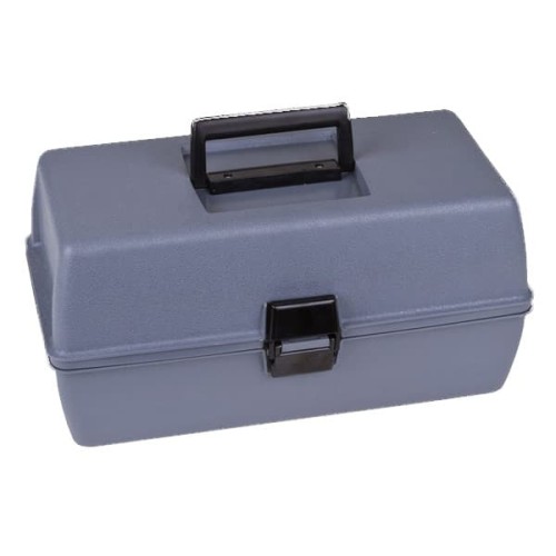 BOX PLASTIC GRAY 14.375"L X 8"W