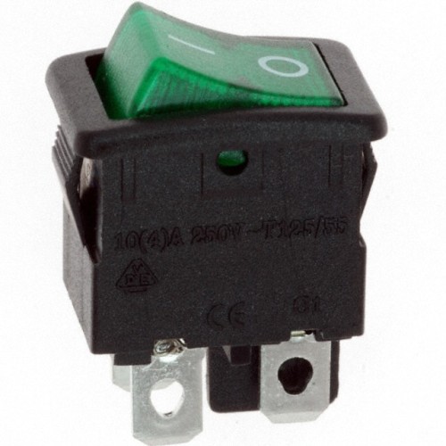 SWITCH ROCKER DPST 10A 125V