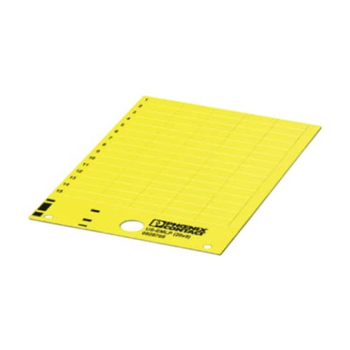 PLASTIC LABEL CARD YELLOW