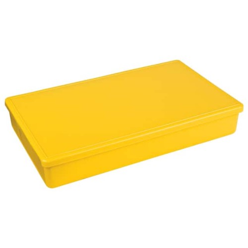 BOX PLAS YLW 10.500"L X 6.188"W