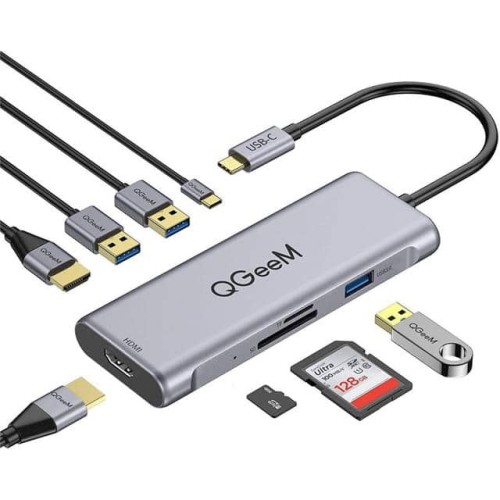 2 HDMI, 3 USB 3.0, PD, HDMI, SD,