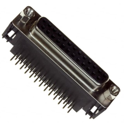 CONN D-SUB RCPT 25POS R/A SLDR