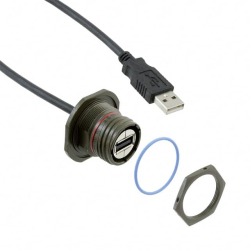 CBL USB2.0 A RCPT-A PLUG W/COUPL