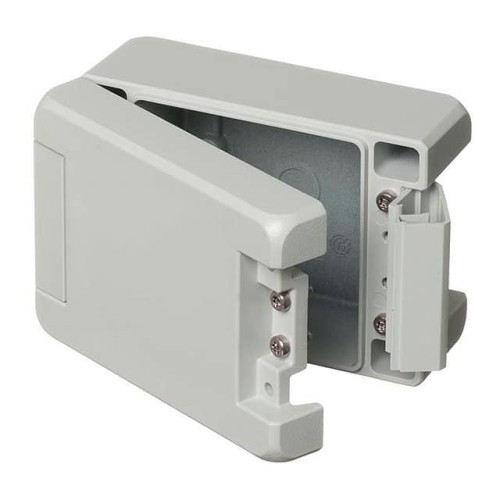 BOX ALUM GRAY 4.764"L X 3.386"W