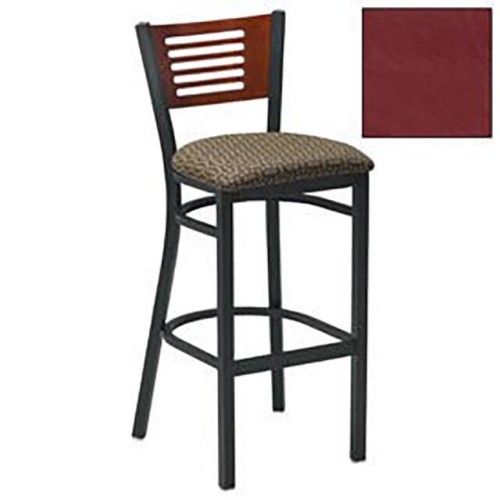 BAR STOOL W/NATURAL 5 SLAT-BACK,