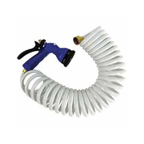 15' COILED HOSE W/NOZZLE & 3/4"