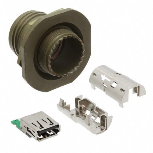 CONN RCP USB2.0 TYPEA 4P PNL MNT