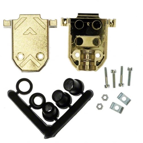 CONN BACKSHELL 15POS 180DEG SHLD