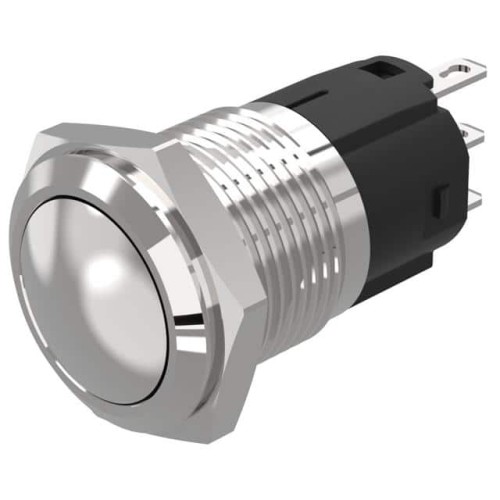 16 MM, PUSHBUTTON, ALUMINIUM, FL