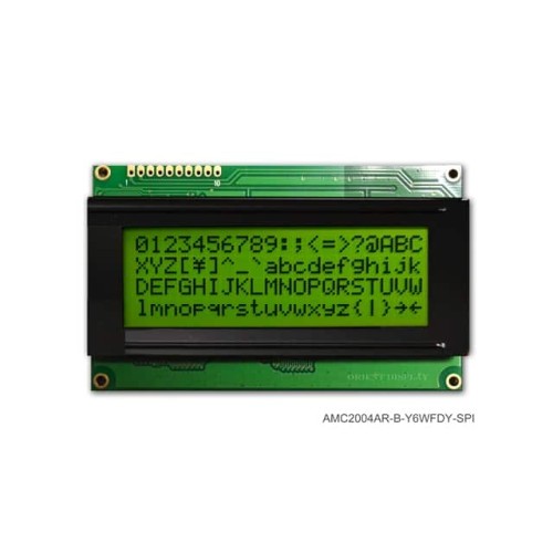 LCD COB CHAR 20X4 Y/G TRANSF SPI