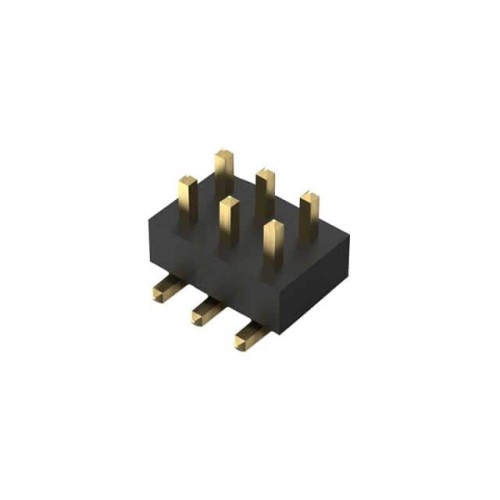 6POS, 2MM PITCH PIN HDR, DIL, SM