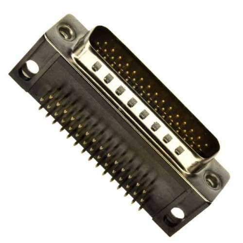 CONN D-SUB HD PLUG 44P R/A SLDR
