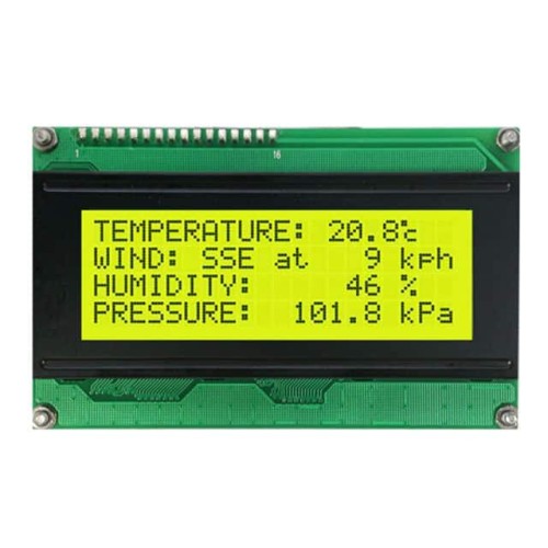 LCD MOD 80DIG 20X4 TRANS YLW/GRN