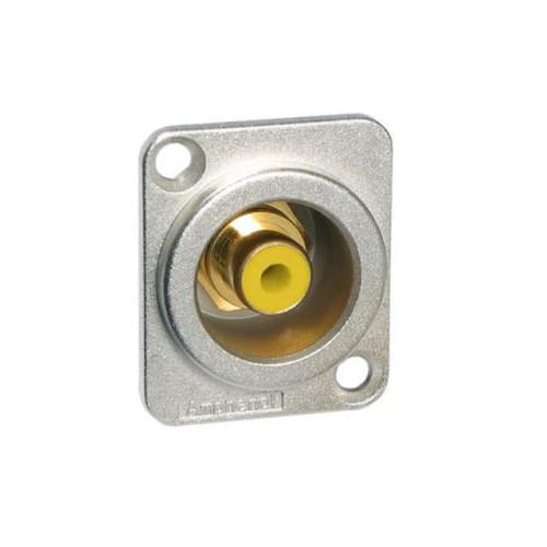 CONN RCA JACK CHASIS MOUNT YELLW