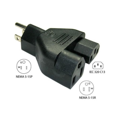 Y ADAPTER PLUG, NEMA 5-15P TO NE