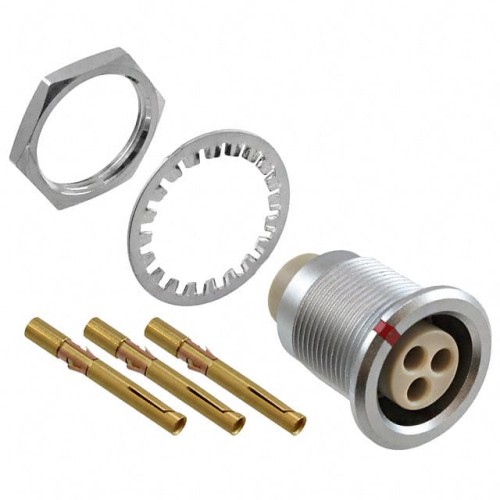 CONN RCPT FMALE 3POS GOLD CRIMP