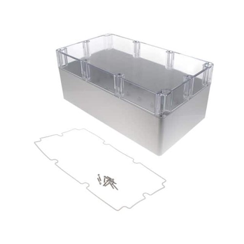 BOX PLAS GRAY 14.170"L X 7.870"W