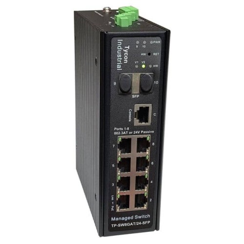 Managed 8 Port Industrial PoE Sw