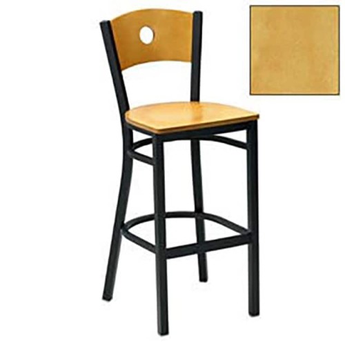 BAR STOOL W/NATURAL CIRCLE-BACK,
