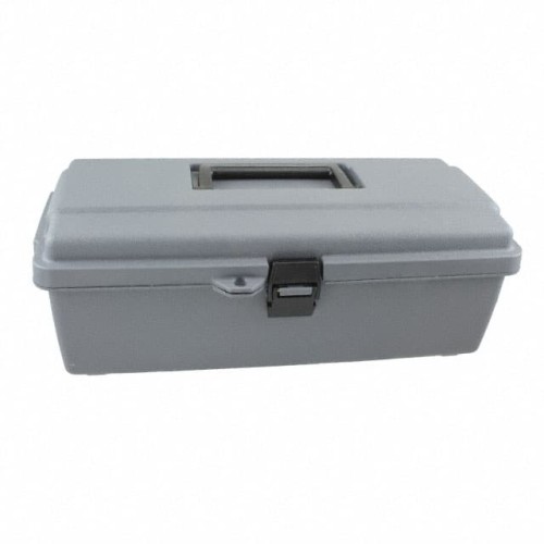 BOX PLAS GRAY 14.500"L X 7.500"W