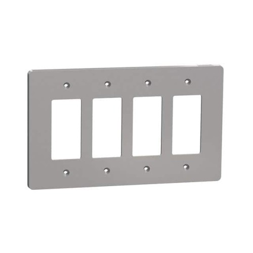 4 GANG MID+ WALL PLATE GY