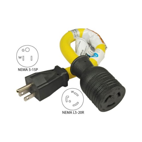CORD 12AWG NEMA5-15P-L5-20R 1'