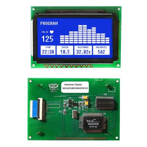 LCD MOD GRAPH 240X128 WH TRANSM