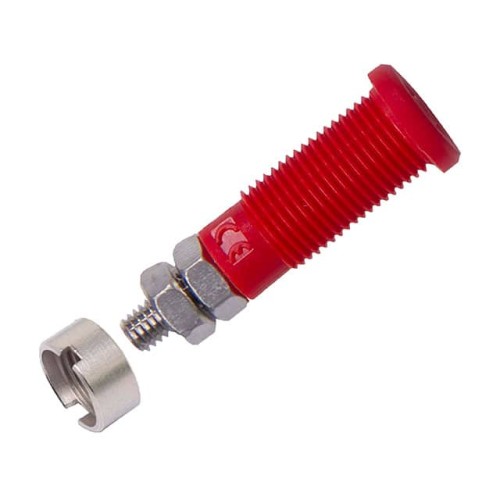 BANANA SAFETY JACK 2MM STUD RED