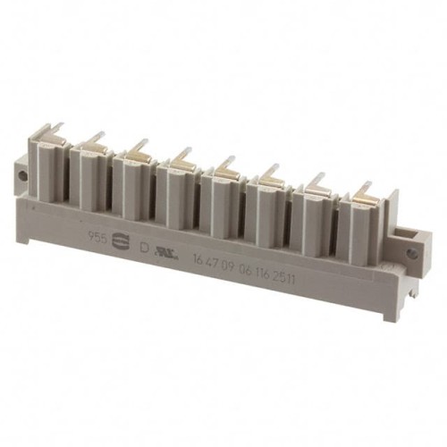 CONN DIN HDR 16POS PCB RA GOLD