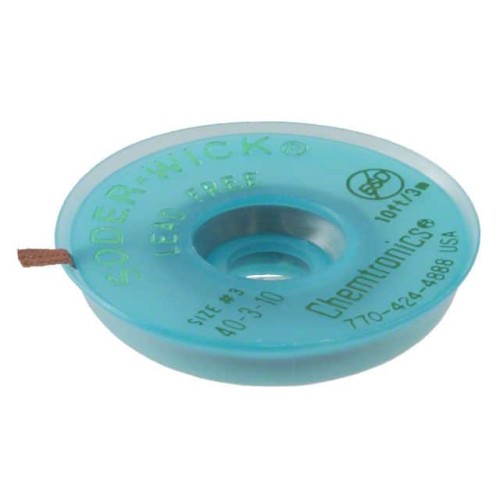 DESOLDER BRAID ROSIN 0.08" 10'