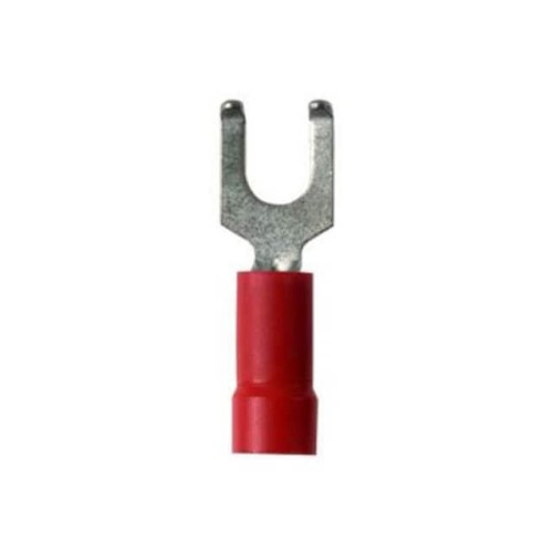 CONN SPADE TERM 18-22AWG #8 RED