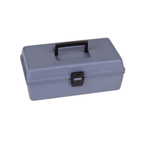 BOX PLAS GRAY 12.125"L X 7.250"W