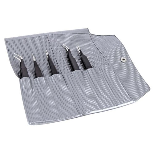 KIT OF 5 ESD EPOXY COATED TWEEZE