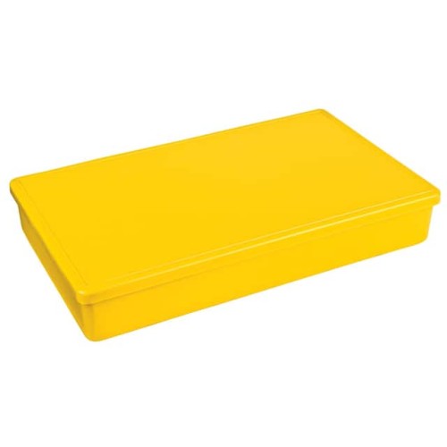 BOX PLAS YLW 10.500"L X 6.188"W