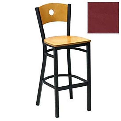 BAR STOOL W/NATURAL CIRCLE-BACK,