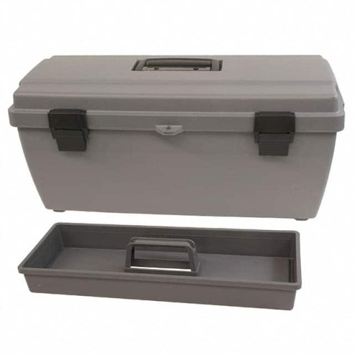 BOX PLAS GRAY 20.252"L X 8.874"W