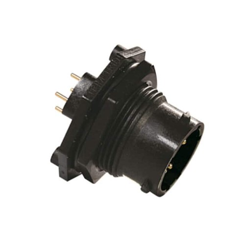 CONN RCPT MALE 4POS GOLD SOLDER