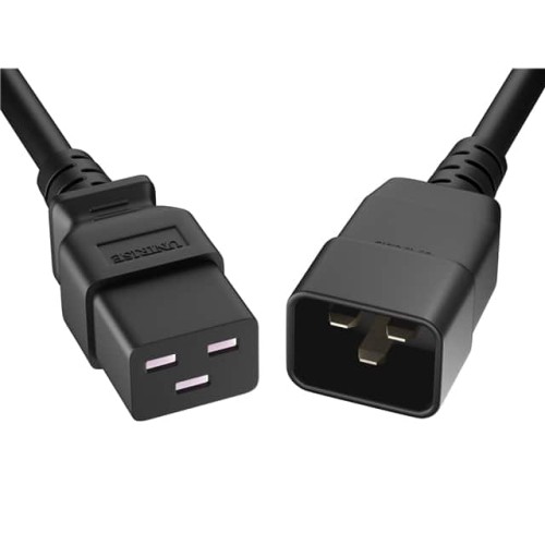 CORD C19 - C20 12AWG BLACK 15FT