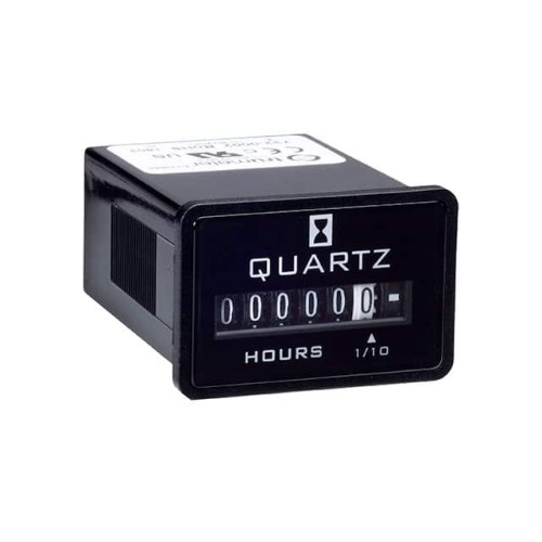 HOURMETER 10-80 VDC FL RECT