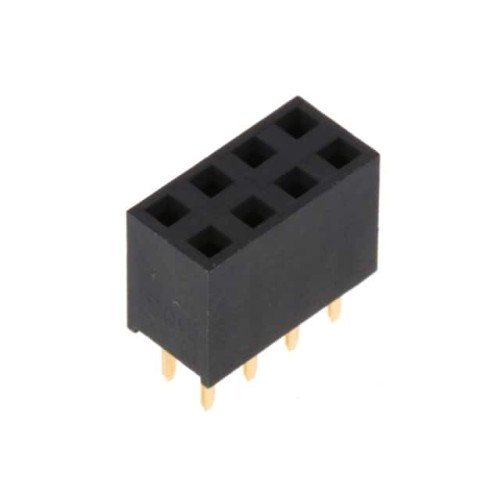 RECEPTACLE, THR, DUAL ROW, .100"