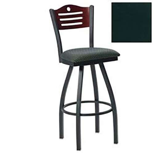 SWIVEL BAR STOOL, 3 SLAT-BACK