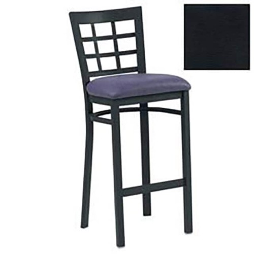 BAR STOOL W/GRID-BACK, 17-1/2"W