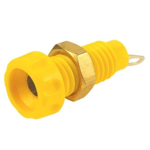 4MM PANEL SKT S14 YELLOW + NUT
