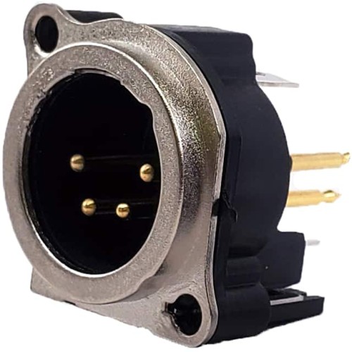 B SERIES, 4 PIN XLR, MALE, VERTI