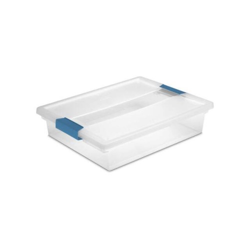 LARGE CLIP CLEAR STORAGE BOX W/L